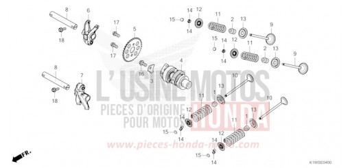 ARBRE A CAMES/SOUPAPE SH350AST de 2026